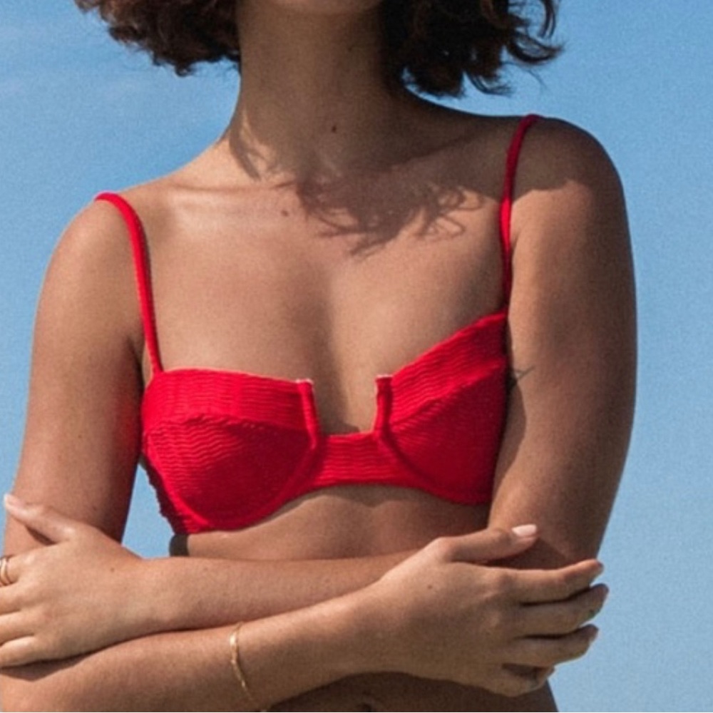 Billabong Red Underwire swim top